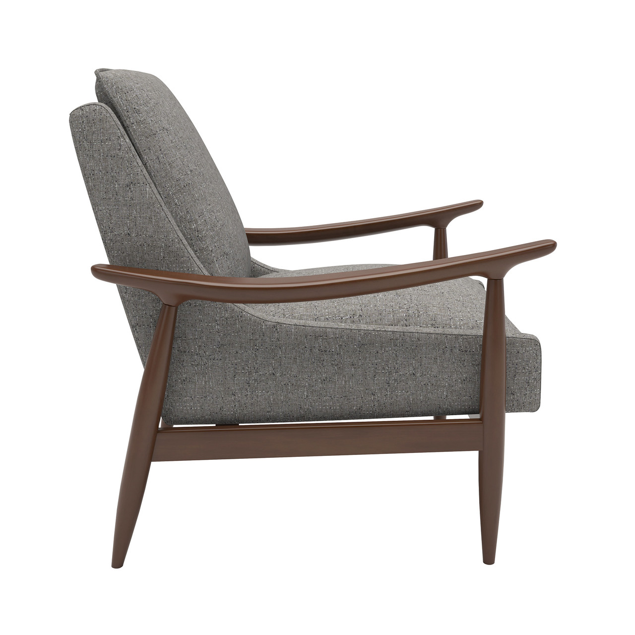 OfficeSource Mira Wood Arm Upholstered Lounge Chair - COE Distributing