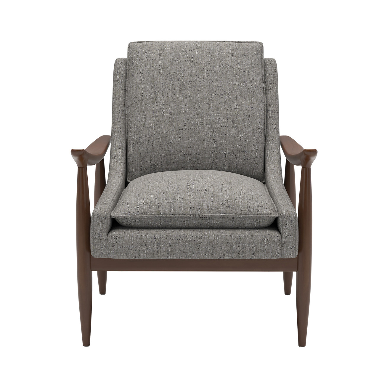 OfficeSource Mira Wood Arm Upholstered Lounge Chair - Image 8