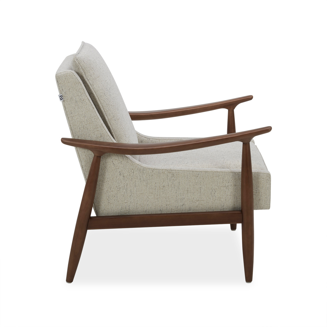 OfficeSource Mira Wood Arm Upholstered Lounge Chair - OfficeSource