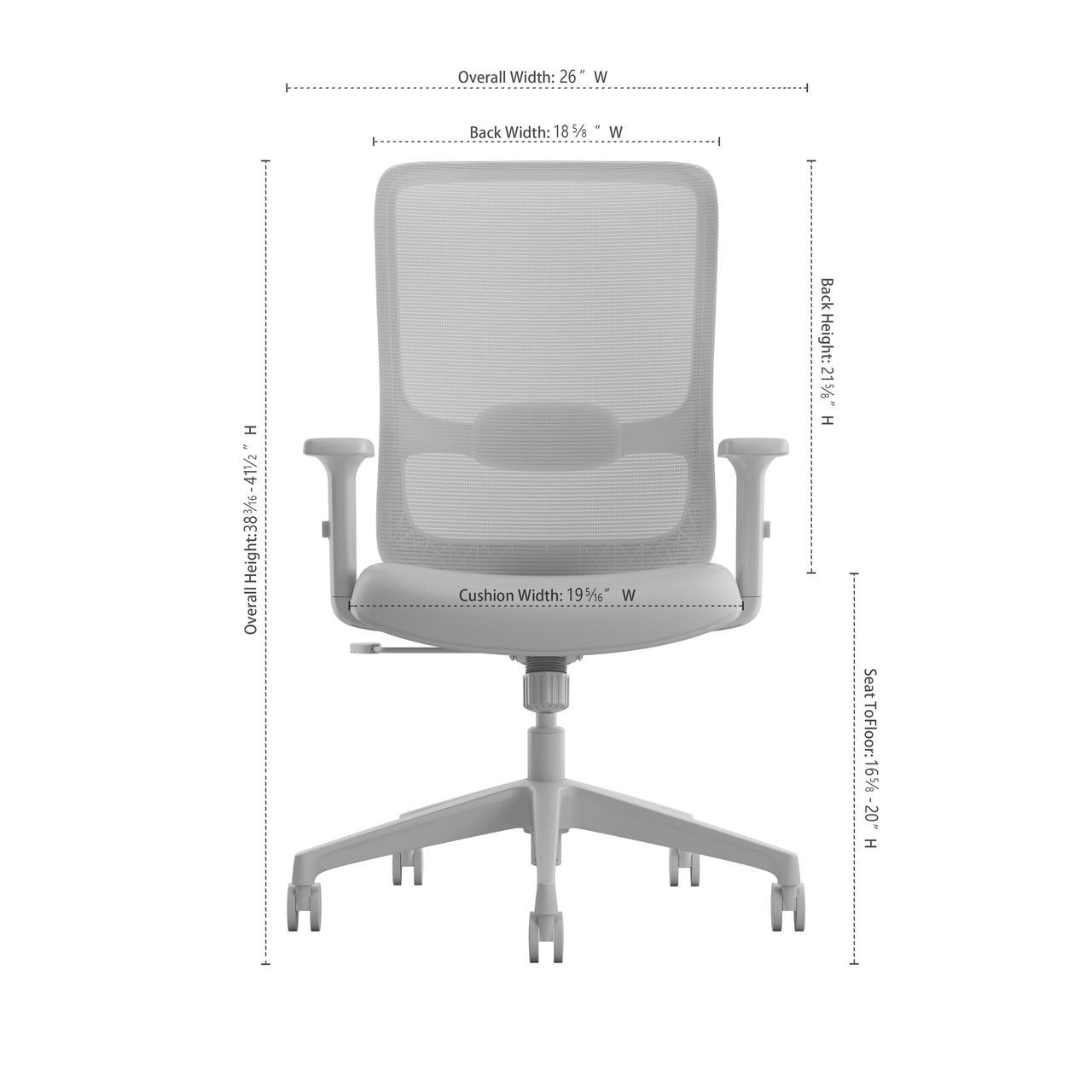OfficeSource | Orion | Mesh Back Task Chair with Black Frame - COE