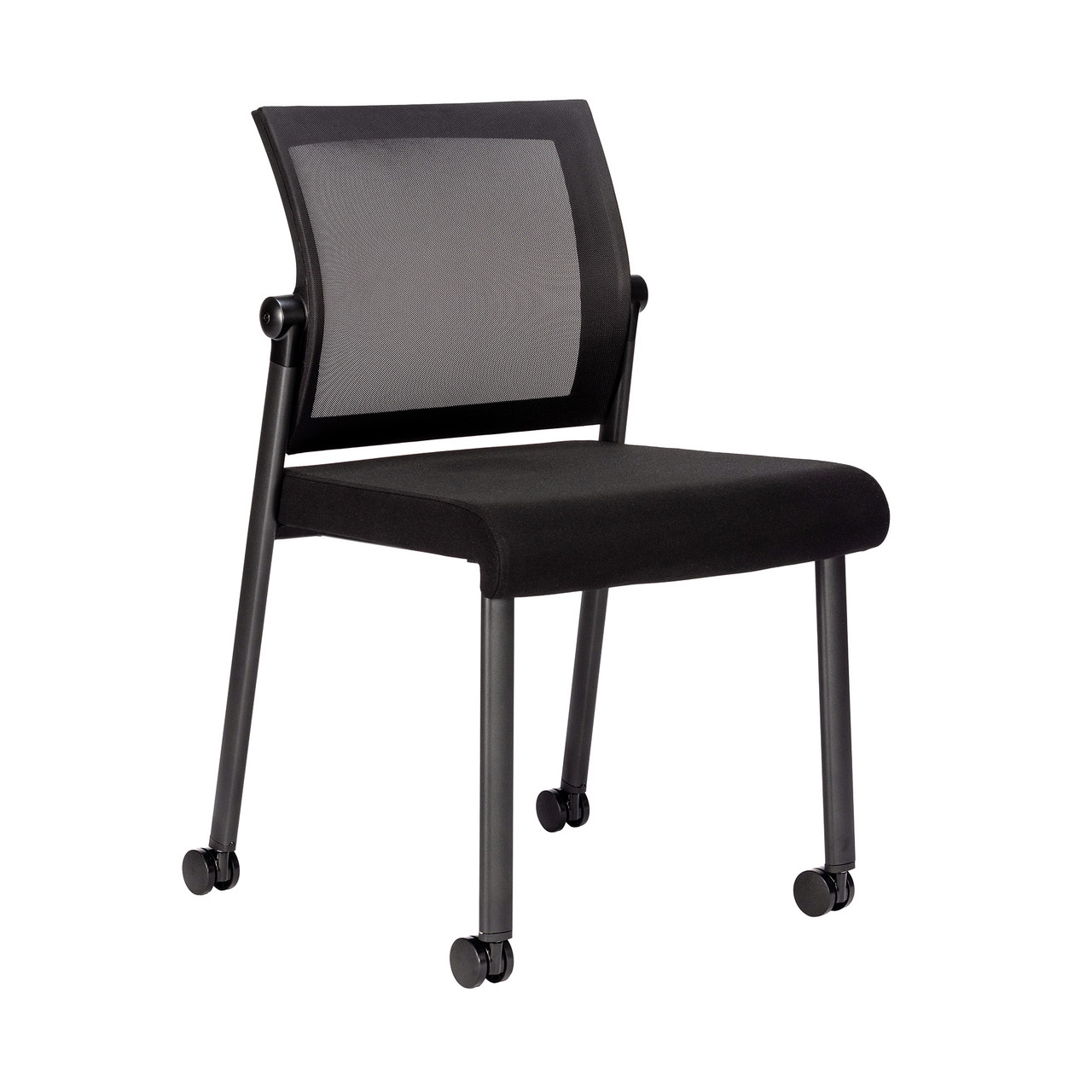 OfficeSource Oslo Mesh Back Armless Stacking Guest Chair with