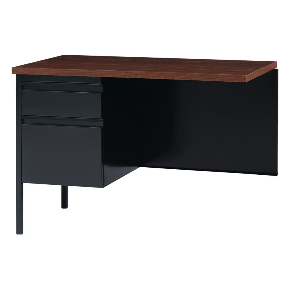 OfficeSource | Raleigh | 42"W Single Pedestal Steel Return - Image 3
