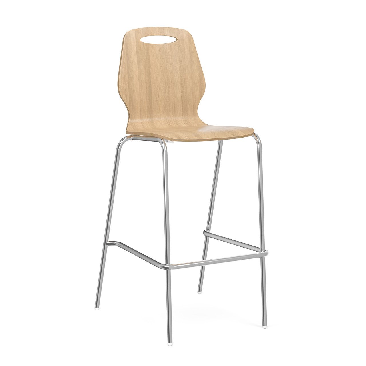 OfficeSource | Shay | Hourglass Bentwood Bar Height Café Stool - Set of 2 - Image 4