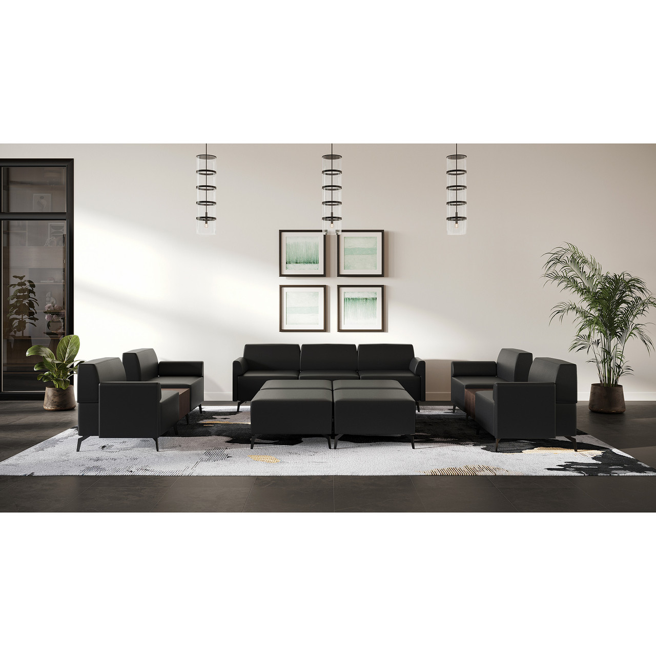 OfficeSource | Saxon | Modular Reception Seating Tall Arms - Set of 2 - Image 9