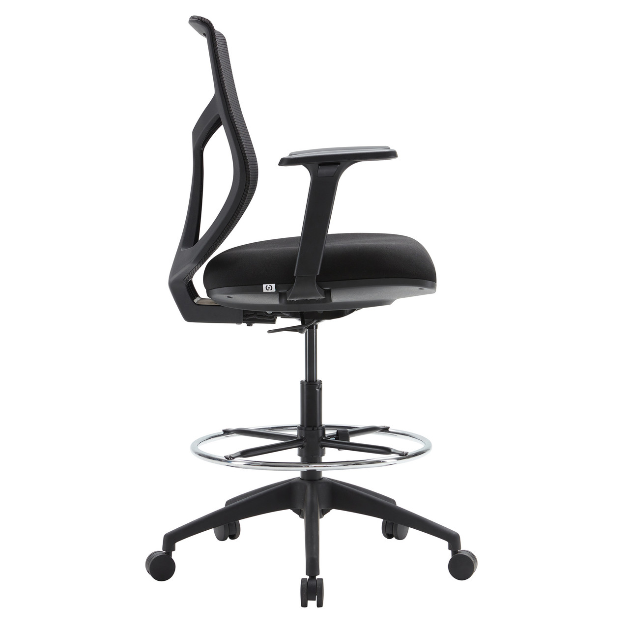 OfficeSource Starlight Mid Back Stool with Black Frame - Image 8