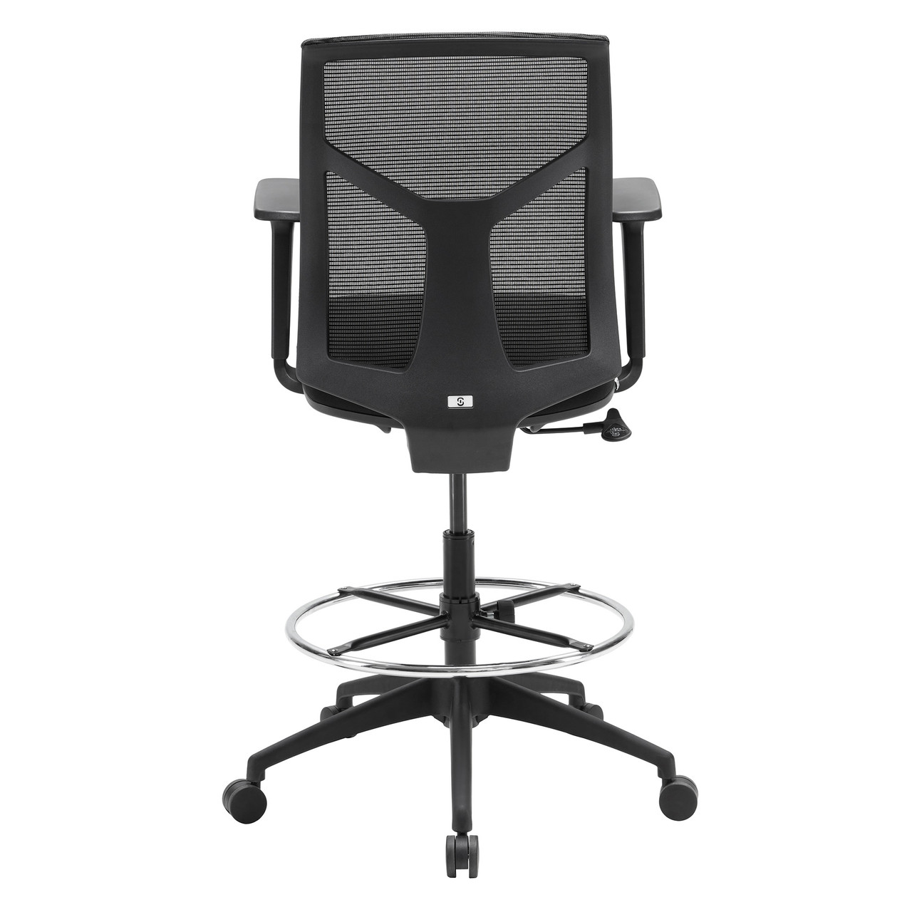 OfficeSource Starlight Mid Back Stool with Black Frame - Image 9