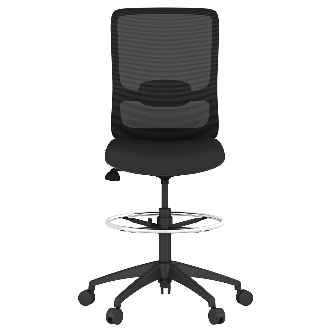 OfficeSource Orion Armless Mesh Back Task Stool with Black Frame - Image 5