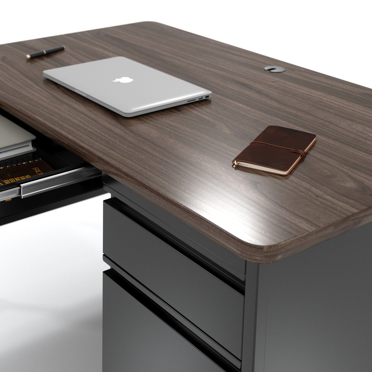 OfficeSource | Whitley | 48"W Mobile Double Pedestal Teacher's Desk - Image 8