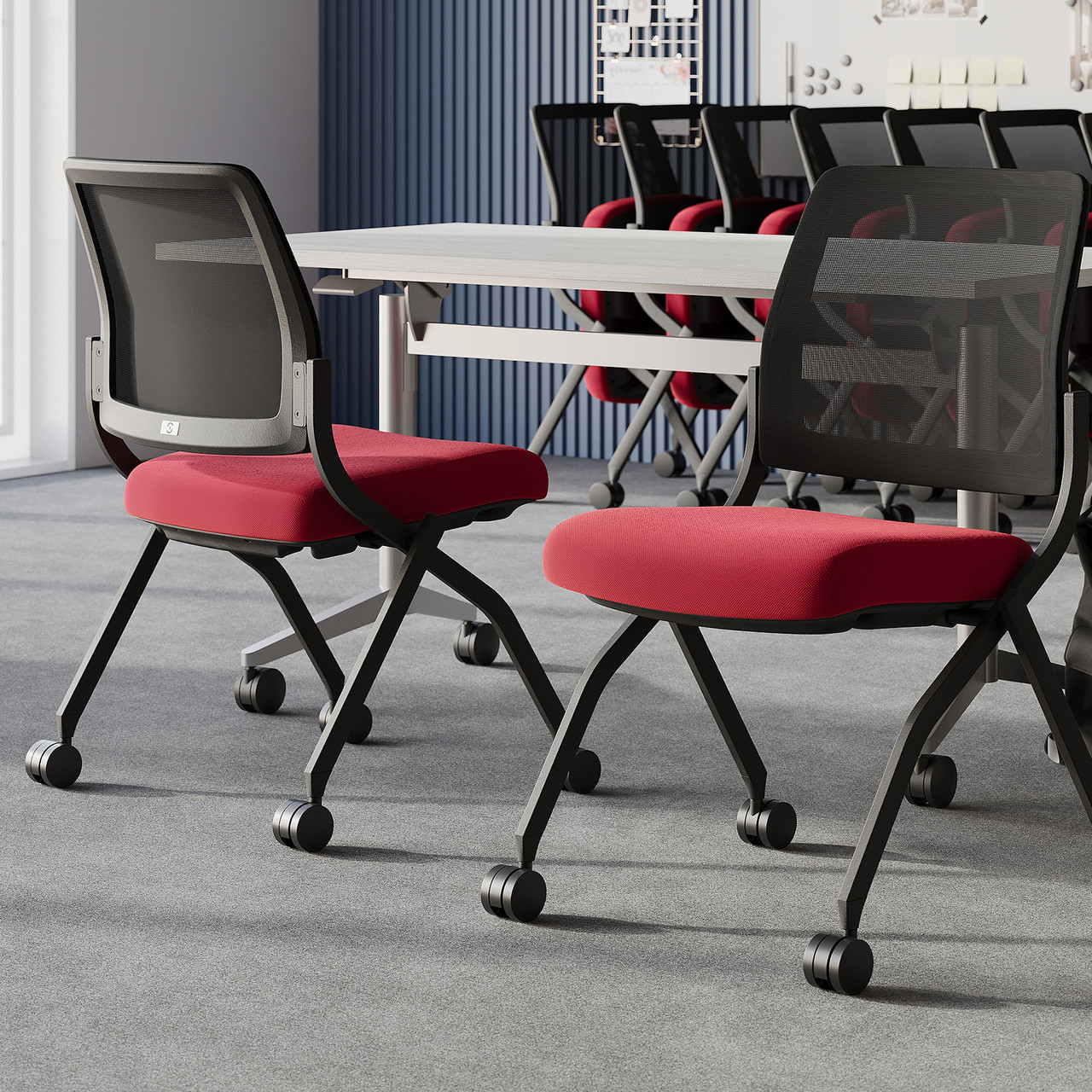 OfficeSource | Starlight | Armless Nesting Chair - Set of 2 - Image 10