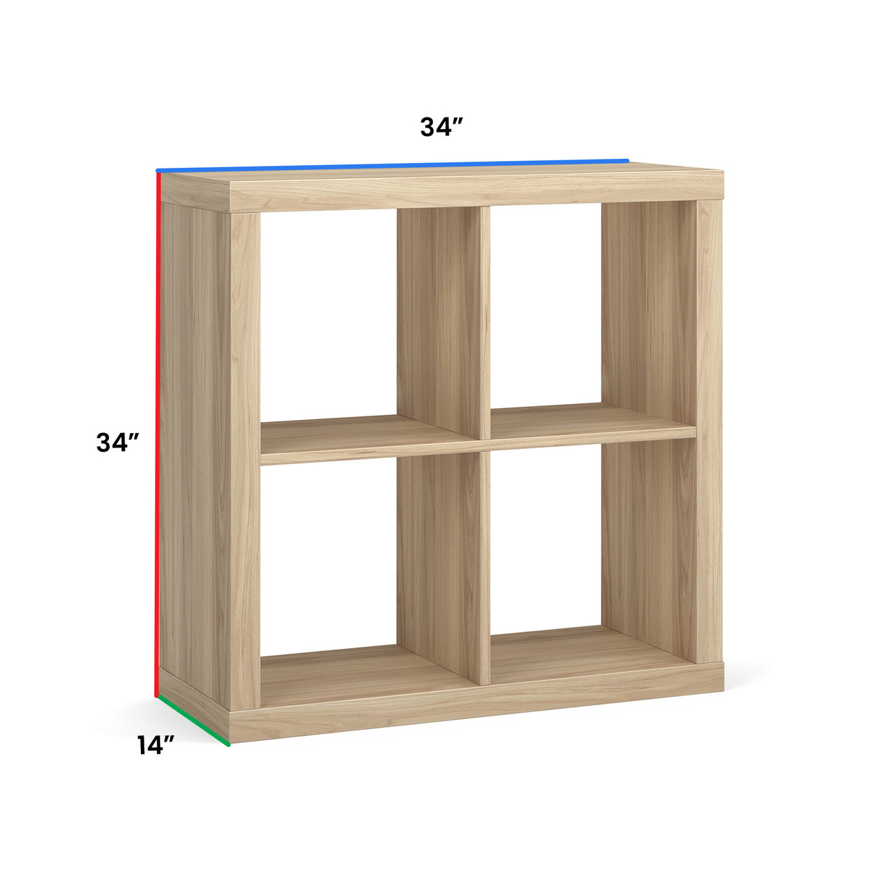 OS Laminate 4-Cube Storage Bookcase - COE Distributing