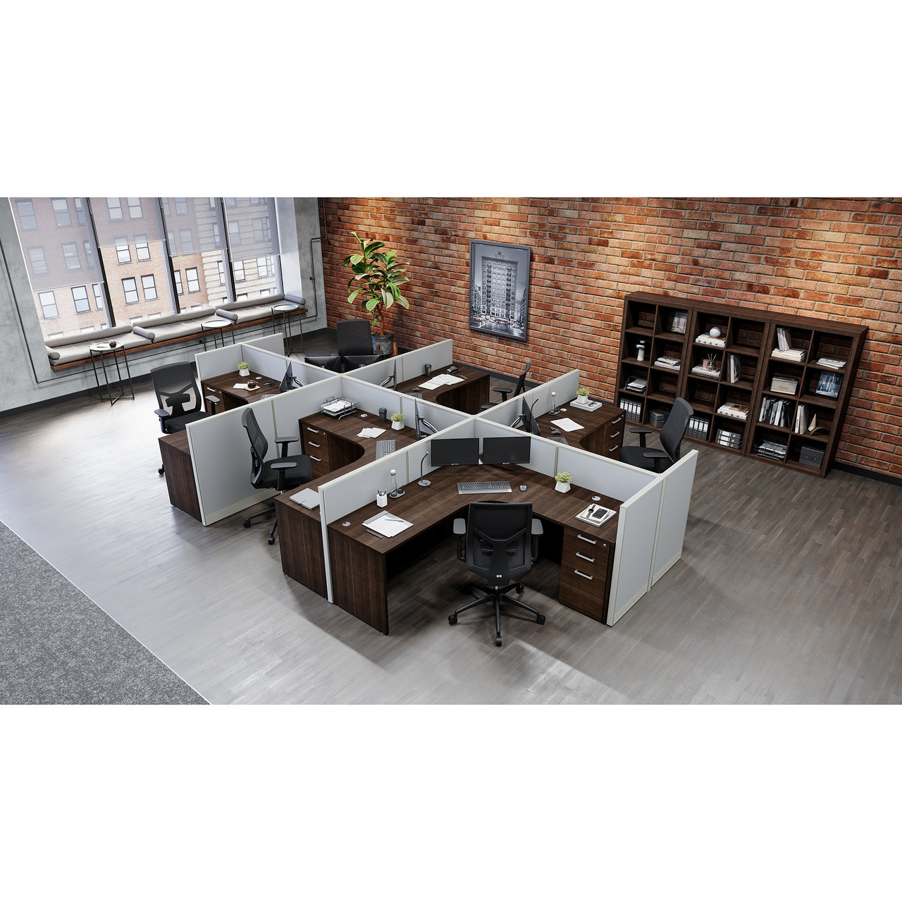 OS Laminate 8-Cube Storage Bookcase - COE Distributing