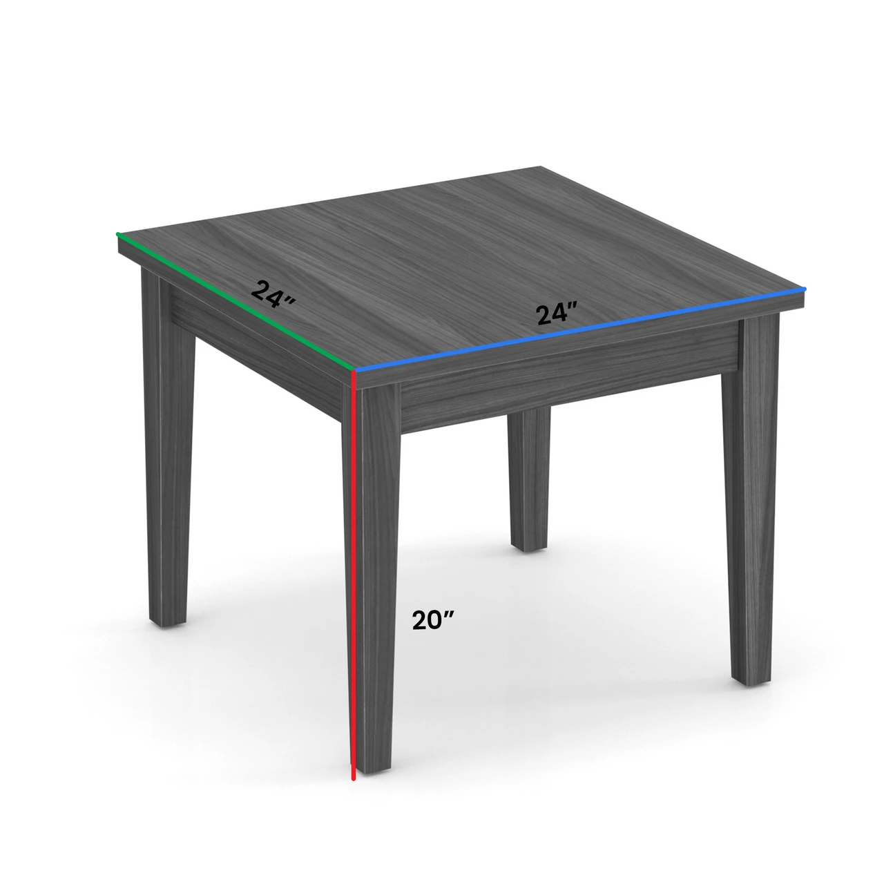 Parallel 24"x24" Square Veneer End Table - Image 8