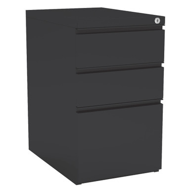 OfficeSource Metal Pedestals 3 Drawer Metal File and Dual Box Pedestal - 22"D 28"H - Image 2