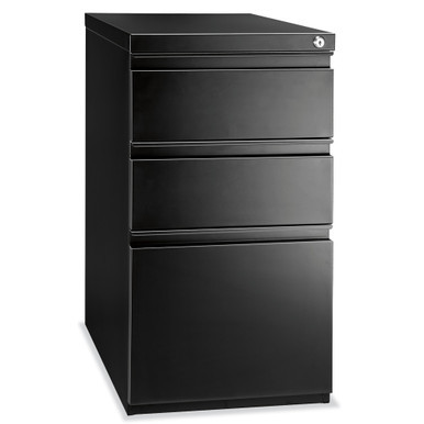 OfficeSource Metal Pedestals 3 Drawer Metal File and Dual Box Pedestal - 22"D 28"H - Image 4