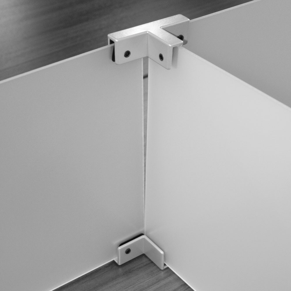 OfficeSource SafeGuard Barrier Collection T-Shaped Bracket (For 6MM Acrylic Screens) - Image 9