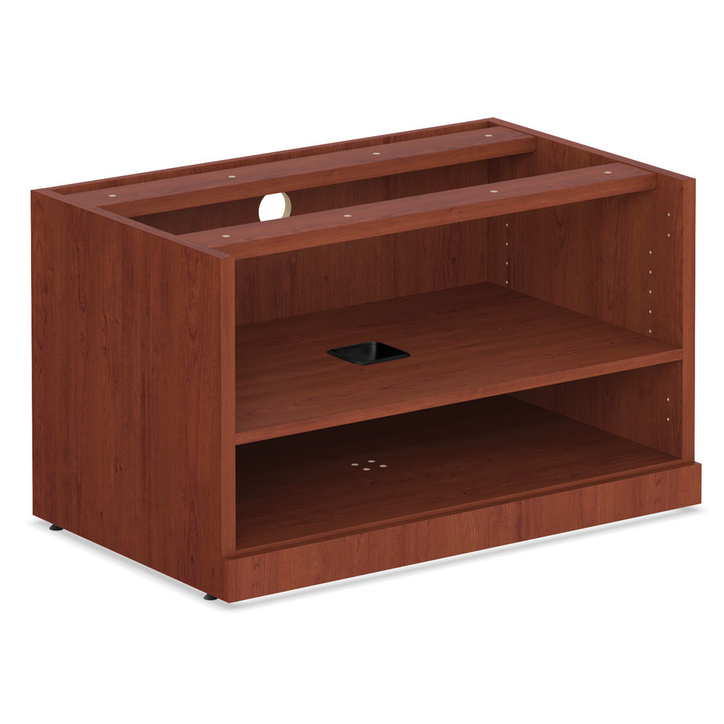 OfficeSource | StandUp Standing Desk | Open Shelf Cabinet (Top Not