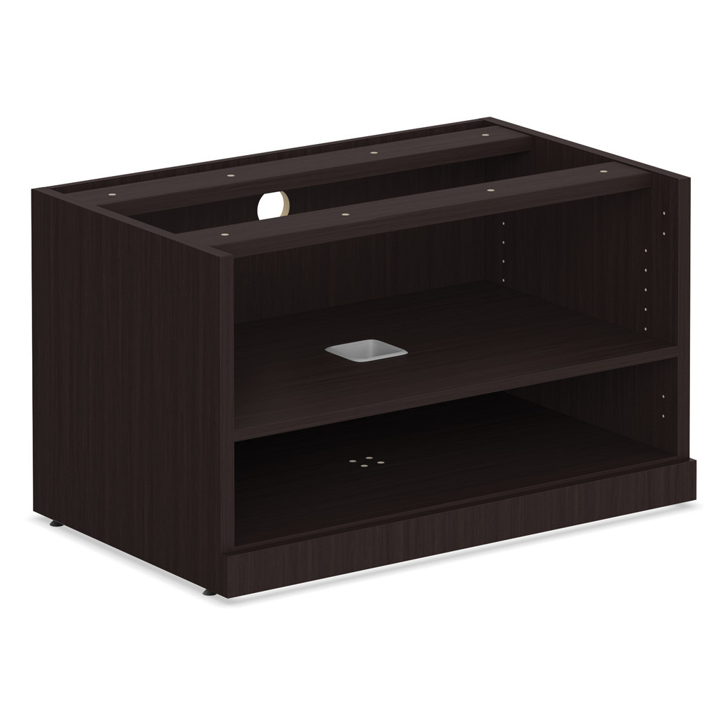 OfficeSource | StandUp Standing Desk | Open Shelf Cabinet (Top Not