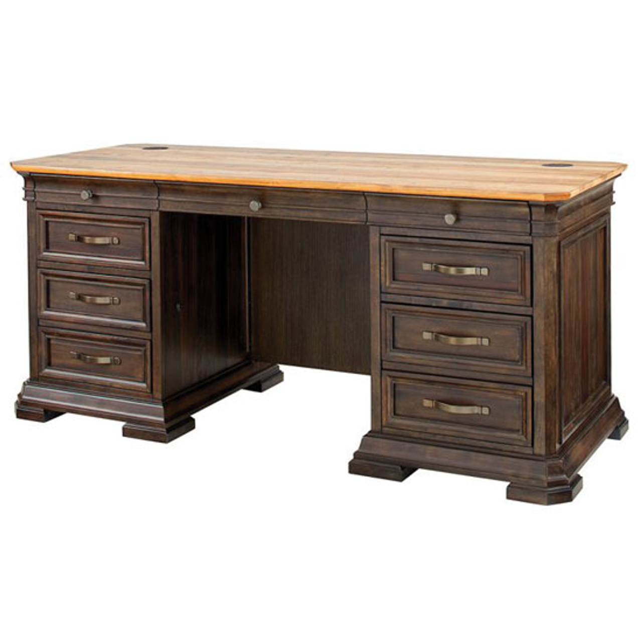 pedestal desk wood