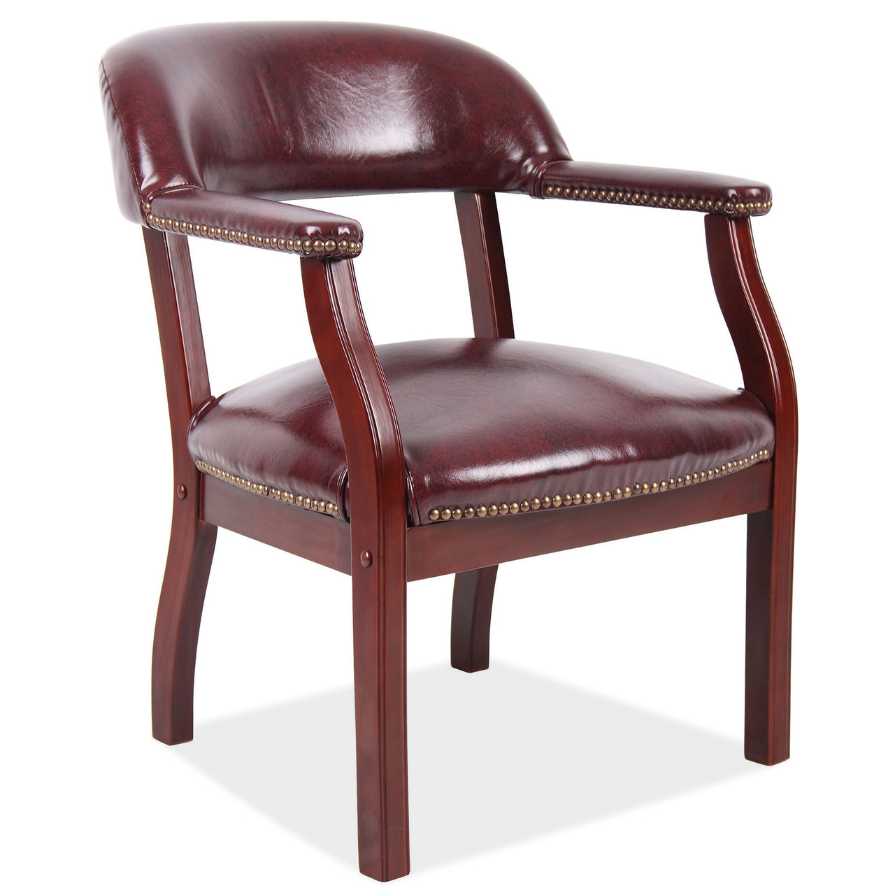 OfficeSource | Lancaster | Guest Chair with Mahogany Frame - 26