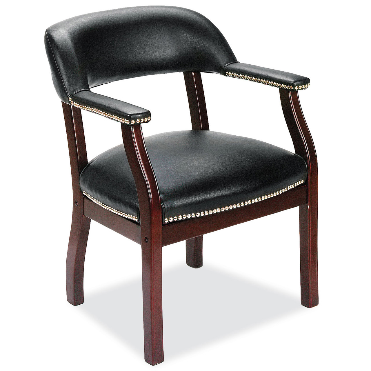 OfficeSource | Lancaster | Guest Chair with Mahogany Frame - 26