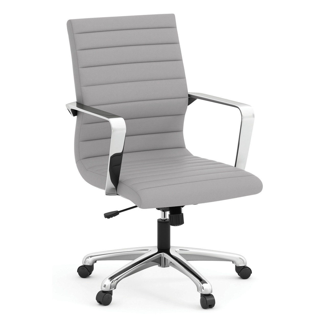 OfficeSource | Tre Lite Collection | Executive Mid Back Chair with Chrome  Frame