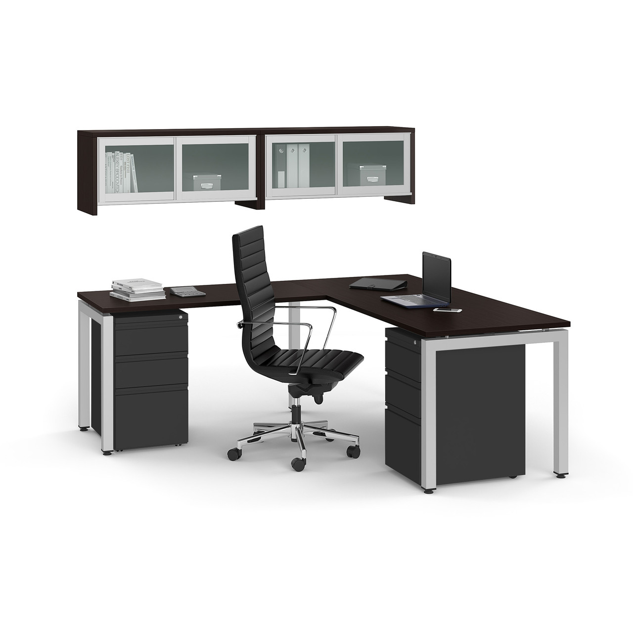 OfficeSource Metal Pedestals 3 Drawer Metal File and Dual Box Pedestal - 22"D - Image 7