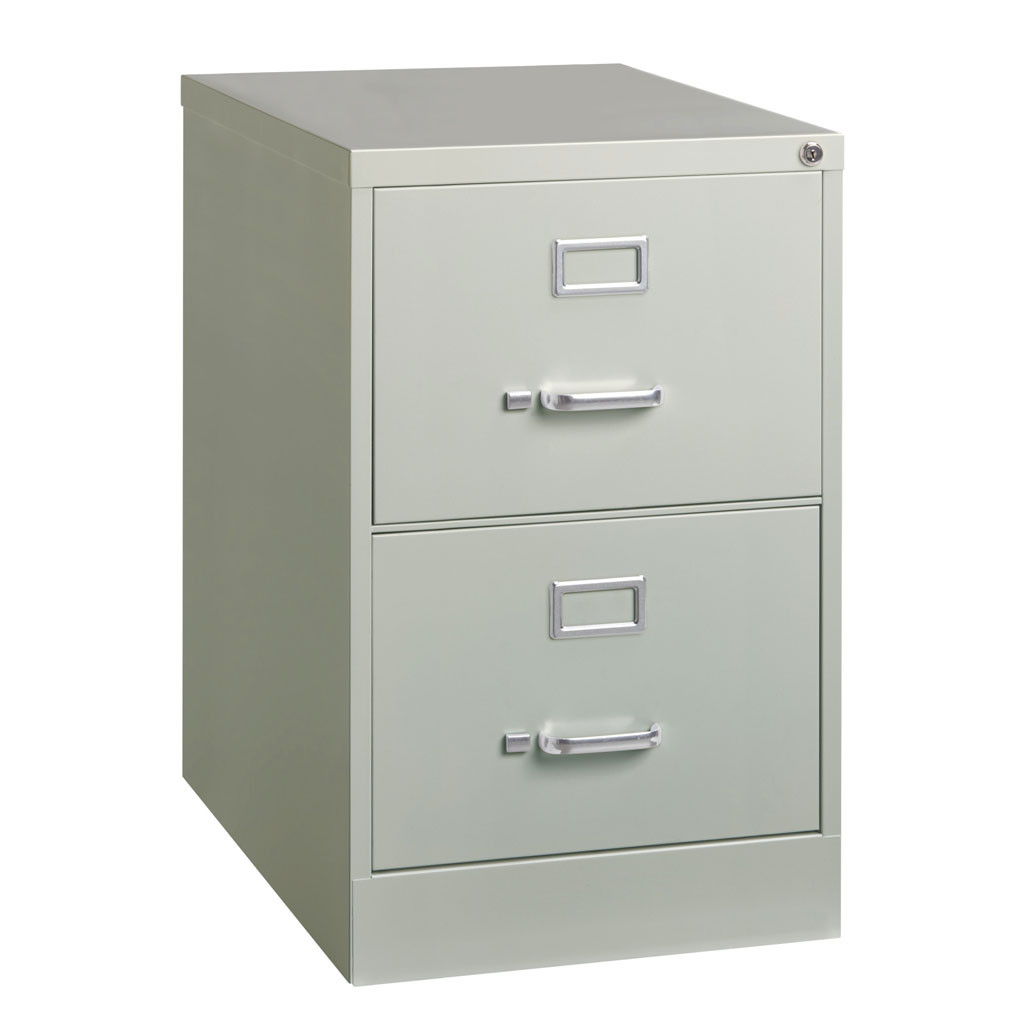 OfficeSource Steel Vertical File Collection 2 Drawer Vertical File Cabinet, 26.5" Deep, Letter - Image 3