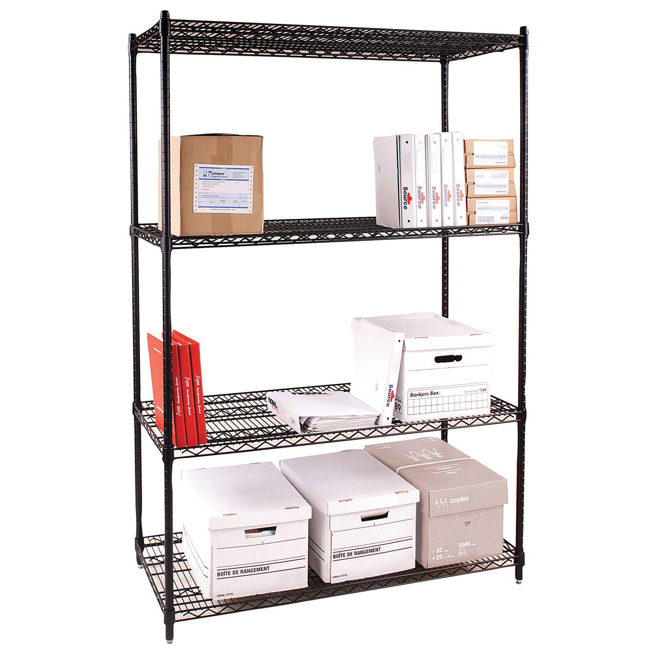 OfficeSource | Heavy Duty Racks | Wire Shelving Unit - 48W
