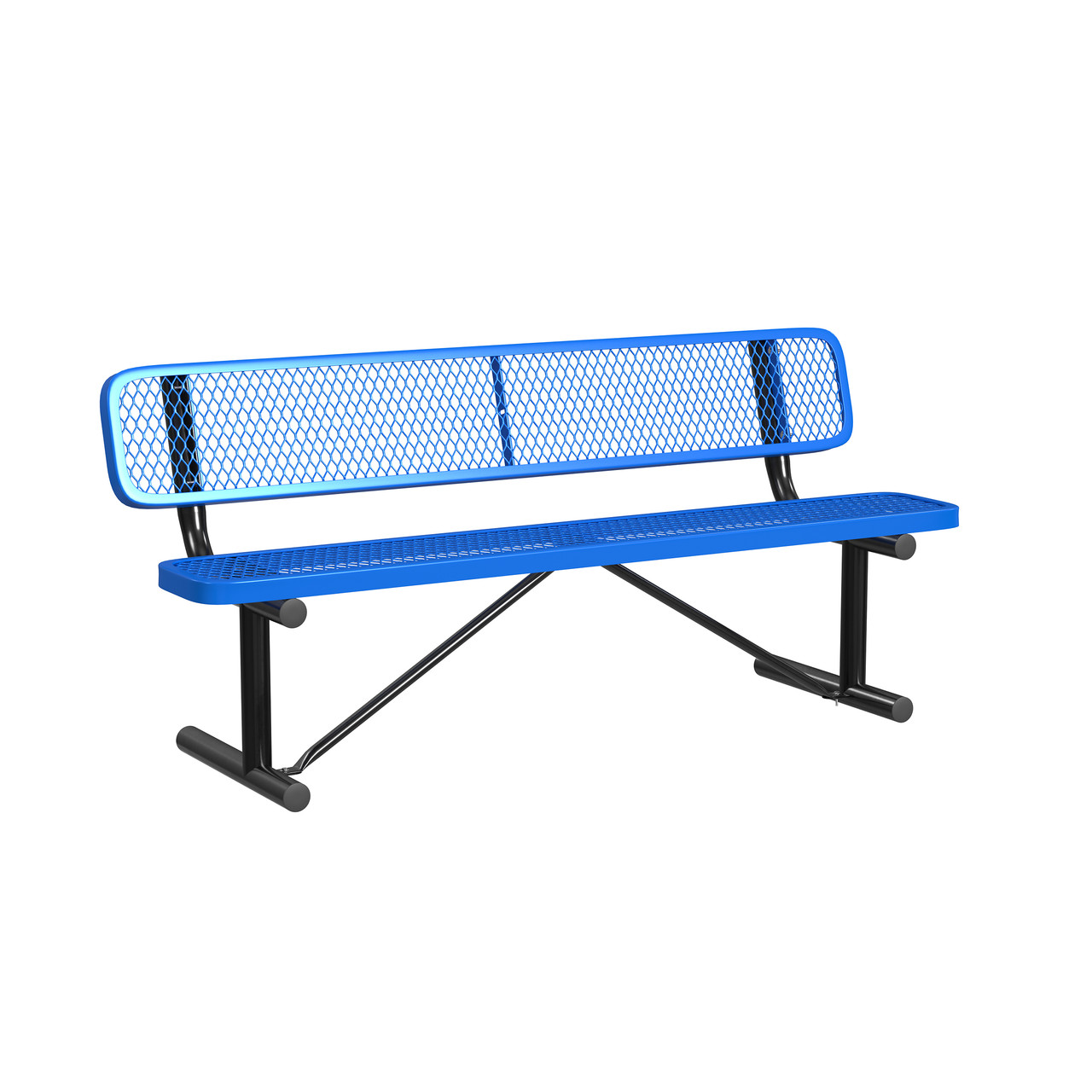 Park Collection 6' Standard Expanded Bench with Back - COE