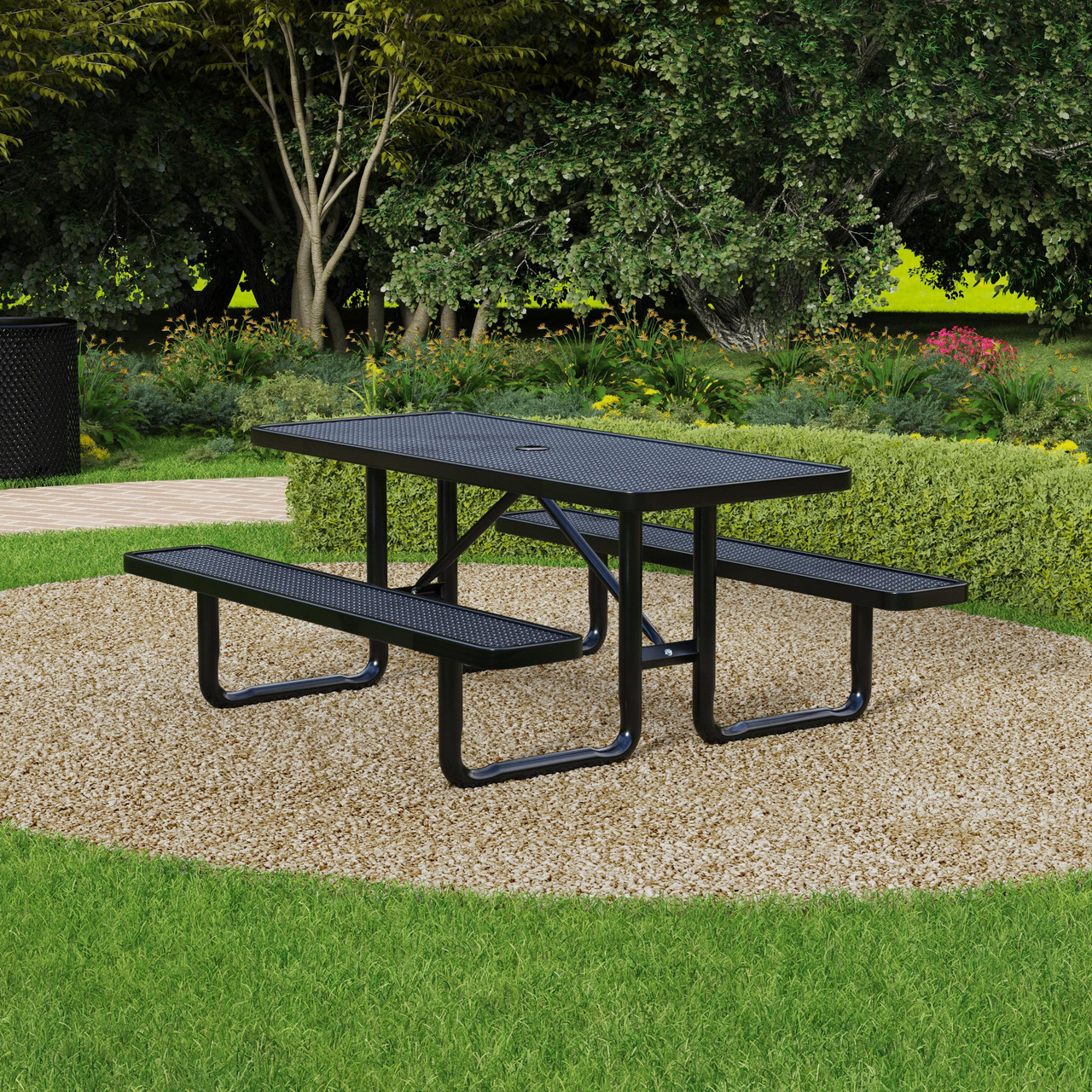 Park Collection 72" Standard Expanded Picnic Table - Image 9