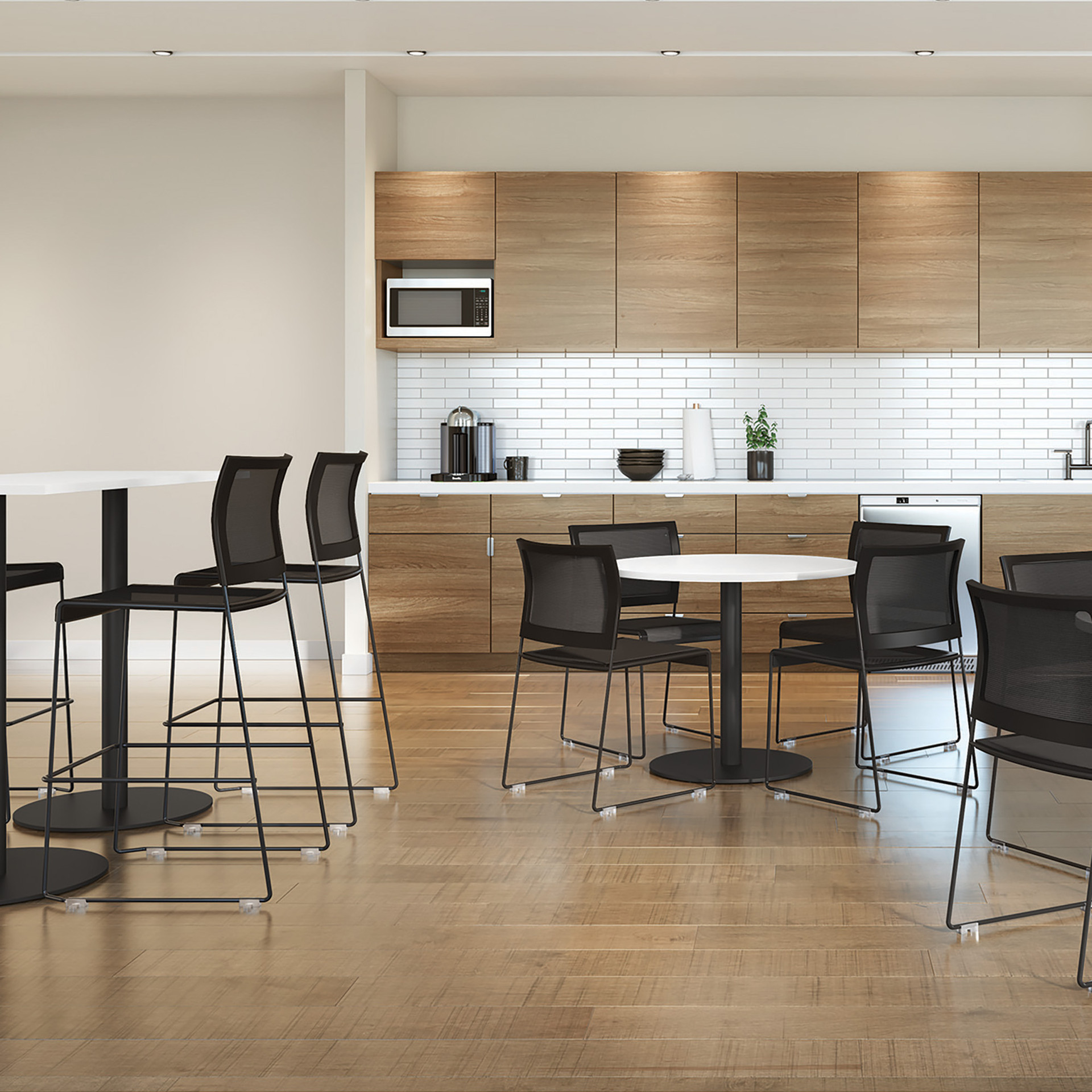 OfficeSource Color Stack Mesh Stack Chair with Painted Frame COE