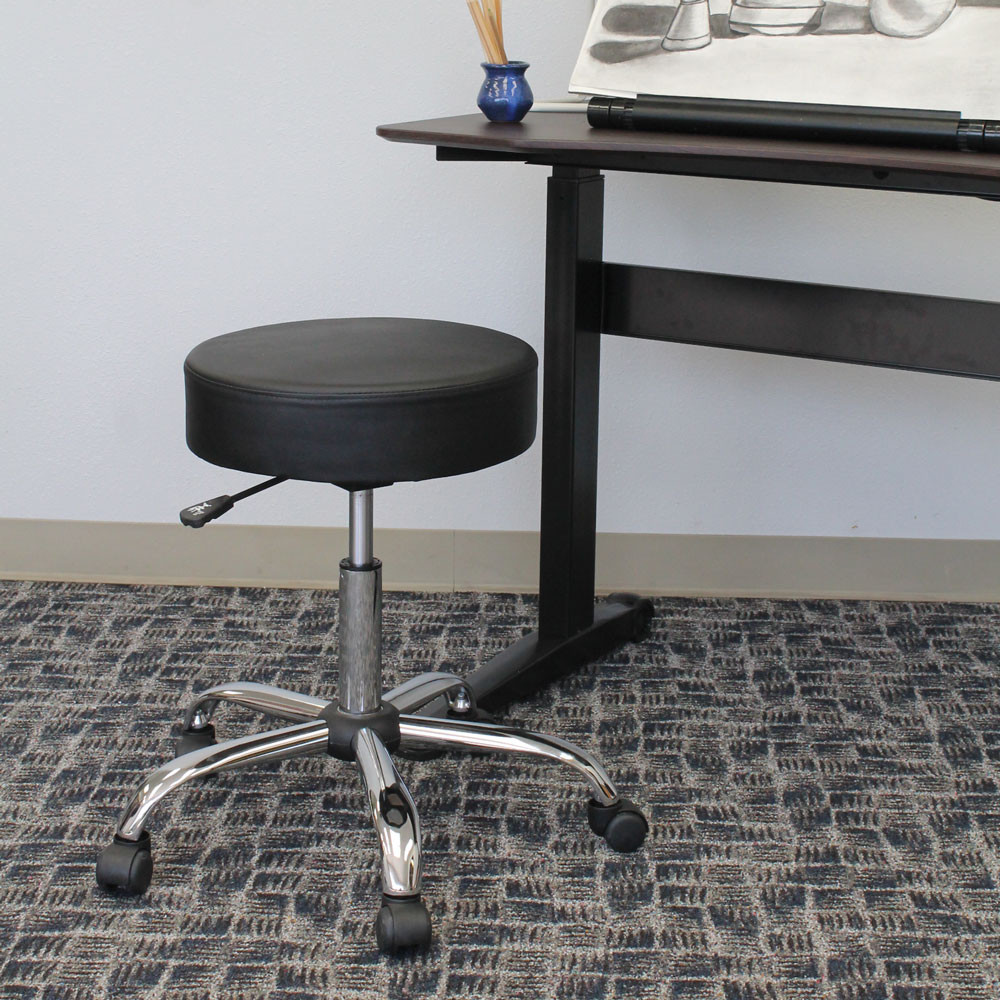 OfficeSource Medical Stools Medical Stool with Polished Chrome Base