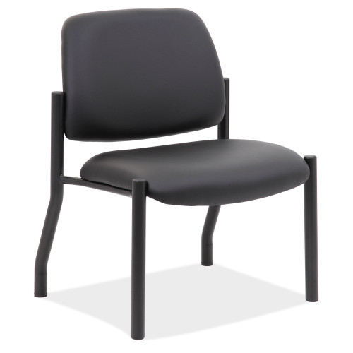 OfficeSource OS Big & Tall Collection Armless Guest Chair with Black Frame