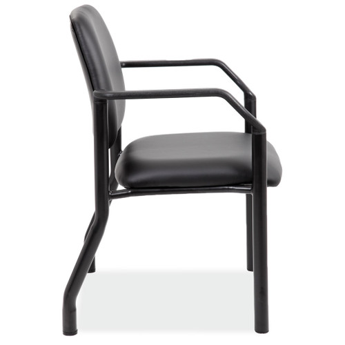 OfficeSource | Big & Tall | Guest Chair with Arms and Black Frame - 22 ...