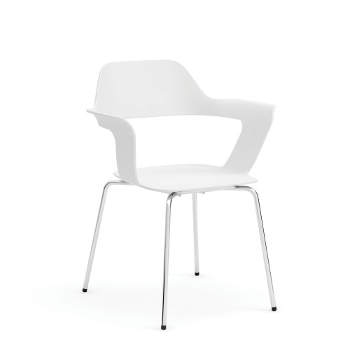 OfficeSource | Zella | Stackable Chair with Chrome Frame