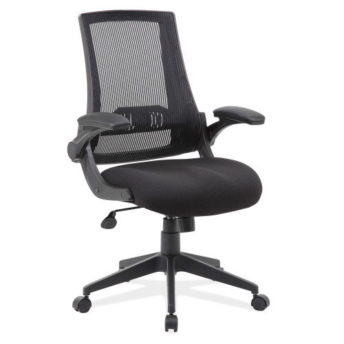 OfficeSource Pennington Collection Flip Arm Mesh Back Task Chair with Black Frame