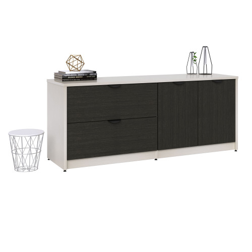 2 Drawer Lateral and Storage with Locks - 29"H