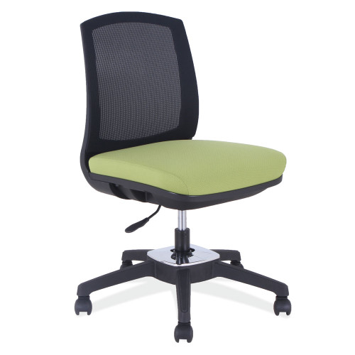 OfficeSource | Sit Up | Armless, Mesh Back Core Chair with Rotating Tilt and Black Base