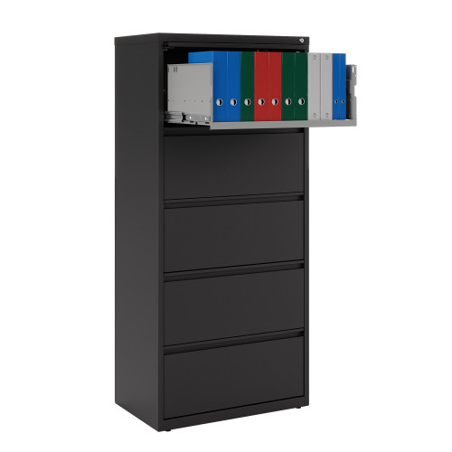 OfficeSource Steel Lateral File Collection 5 Drawer Lateral File Cabinet, 30" Wide
