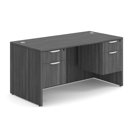 OfficeSource OS Laminate Collection Double 3/4 Pedestal Desk - 60" x 30"