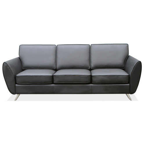 OfficeSource | Sterling | Sofa with Brushed Chrome Legs