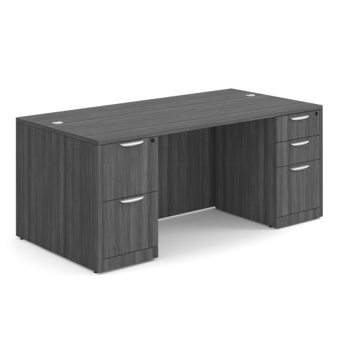OfficeSource OS Laminate Collection Double Full Pedestal Desk - 71'' x 36''