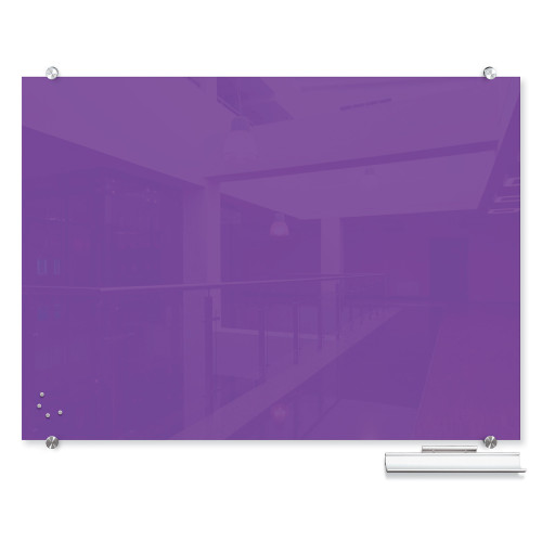 Magnetic Glass Dry Erase Whiteboard - 36"W x 48"H