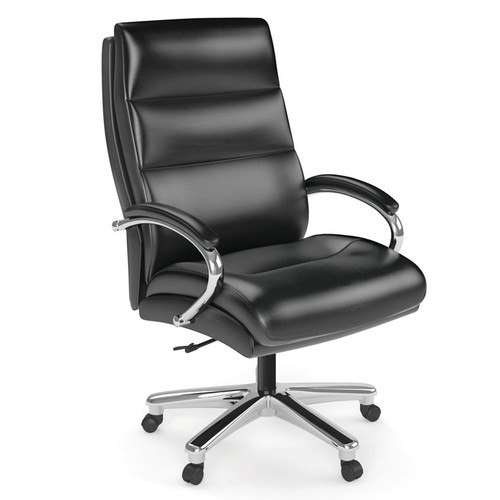 OfficeSource | OS Big & Tall | Big & Tall Executive High Back Chair with Chrome Frame