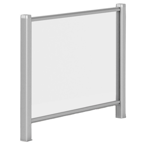 OfficeSource | Borders II | Clear Acrylic Panel w/ Transaction Spacing - 48"W x 24"H