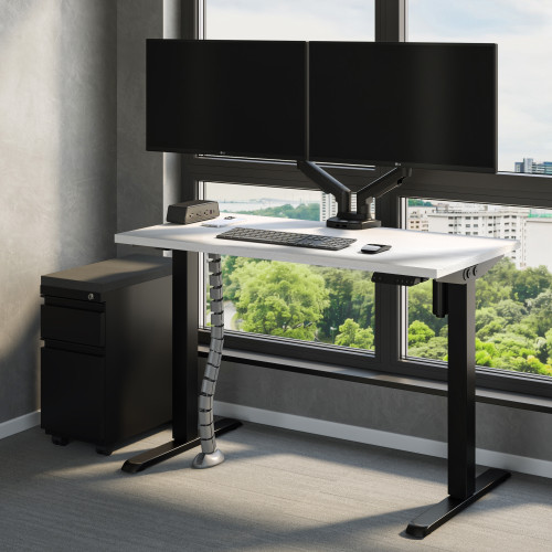 OfficeSource | Dual Stage Single Motor Electric Height Adjustable Base ...