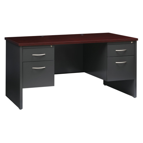 OfficeSource | Bedford | 60"W Double Pedestal Desk