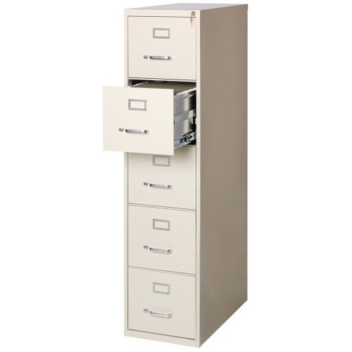 OfficeSource Steel Vertical File Collection 5 Drawer Vertical File Cabinet, 26.5" Deep, Letter