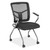 OfficeSource | CoolMesh Collection | Nesting Chair with Titanium Gray Frame