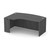 OfficeSource | OS Laminate | Bow Front Desk Shell with Left Corner Extension
